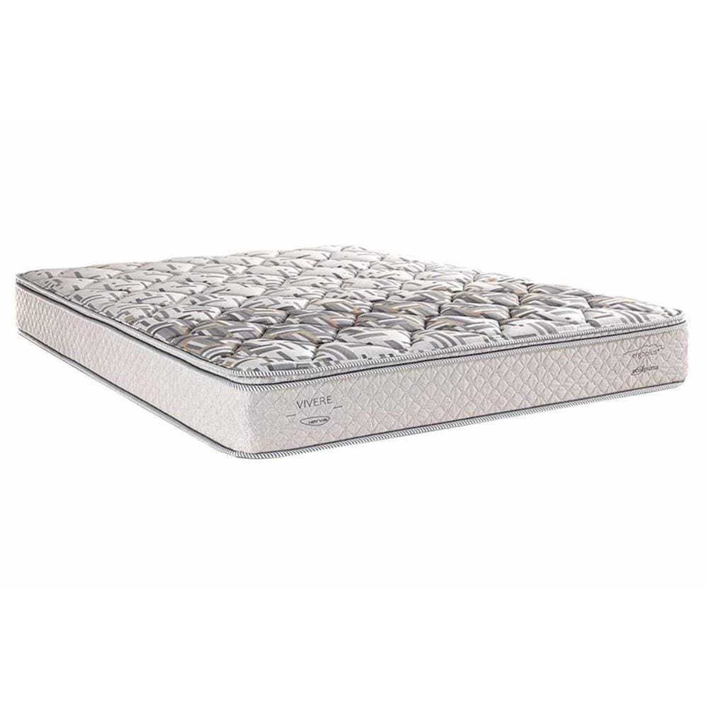 Colchão Casal Espuma Compact AG 65 / Santorini C1604 ErgoPlus Malha Pillow Top (138x188x25) - Herval