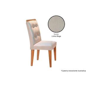 Cadeira Sala de Jantar Imperatriz Kit 2 Un Imbuia/Bege Turim - Rufato