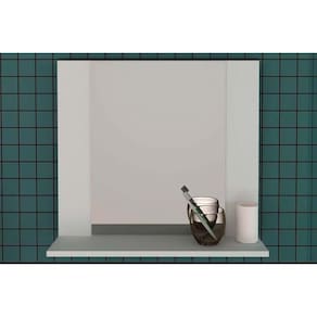 Armário de Banheiro c/Espelho BN3610 1 Prateleira 60cm cor Branco - Tecno Mobili