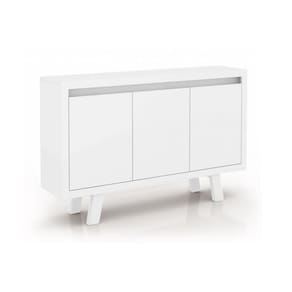 Balcão de Escritório ME4120 c/ 3 Portas Branco - Tecno Mobili