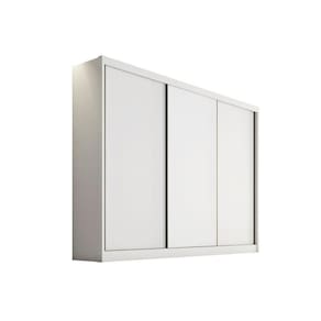 Guarda Roupa Casal 3 Portas de Correr e 8 Gavetas Arezzo Plus Branco - Novo Horizonte
