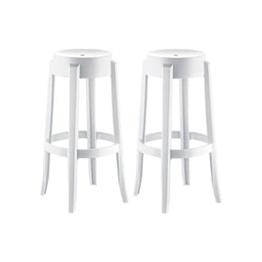 Banqueta Sala de Jantar Shine UZ8007 Kit 2 Un Polipropileno Branco - Kappesberg
