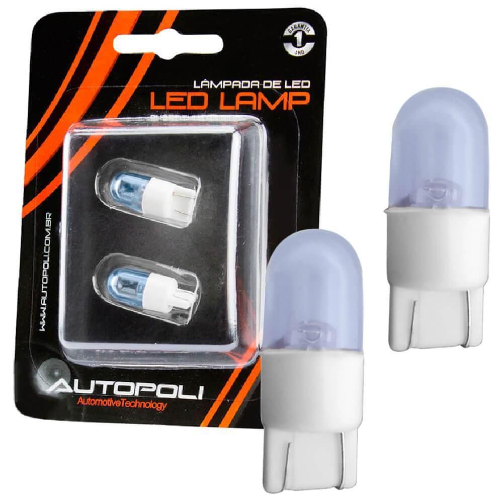 Par Lâmpada LED Autopoli Esmagada Azul 0,9W 12V W2.1X9.5D