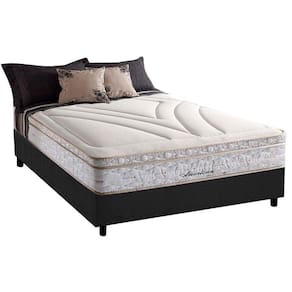 Conjunto Box Casal: Colchão Molas Herval Maxspring American + Base CRC Suede Gray(138x188)
