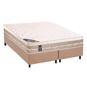 Conjunto Box Queen: Colchão Molas Castor Tecnopedic Premium + Base CRC Suede Clean(158x198)