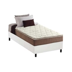 Conjunto Box Solteiro: Colchão Anatômico Anjos D28/ AG65 Star + Base CRC Courano White(88x188)