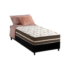 Conjunto Box Solteiro: Colchão Molas Anjos Superlastic Classic + Base CRC Suede Black(88x188)