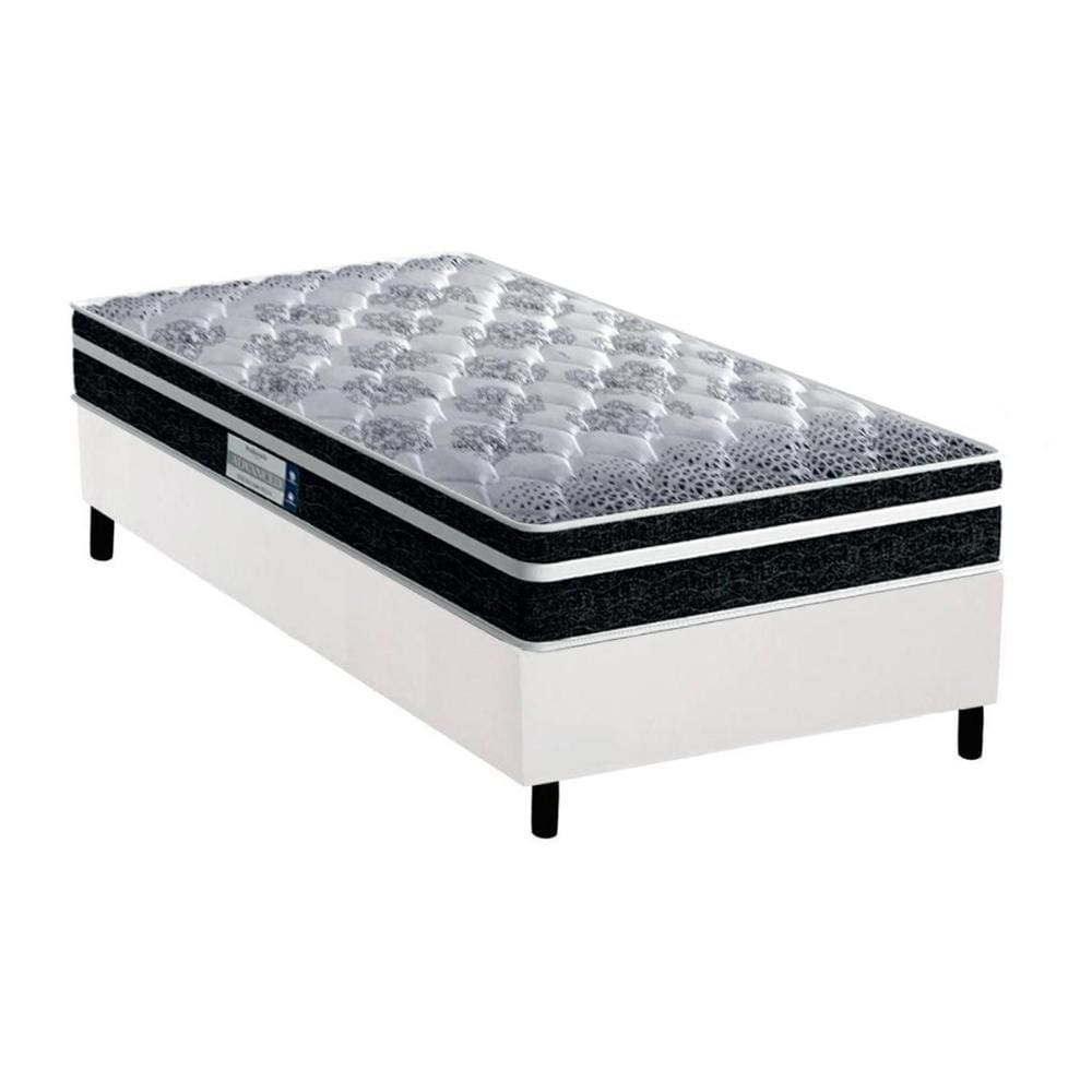 Conjunto Box Solteiro: Colchão Anatômico Probel D33/EP Advanced Tech1500 Plus + Base CRC Courano White(88x188)