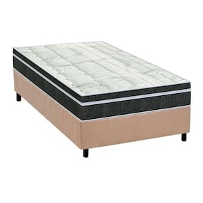 Conjunto Box Solteiro: Colchão Molas Orthoflex Bonnel Venezia + Base CRC Suede Clean(88x188)