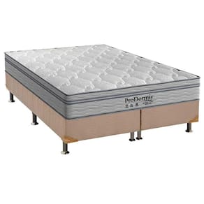 Conjunto Box Queen: Colchão Molas Probel MasterPocket Ensacadas ProDormir Springs Luxo + Base CRC Suede Clean(158x198)