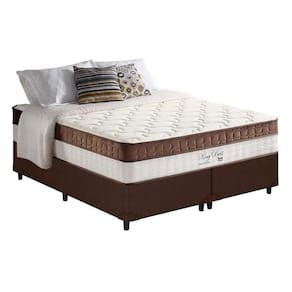 Conjunto Box Queen: Colchão Molas Anjos MasterPocket Ensacadas King Best Marrom + Base CRC Courano Brown(158x198)