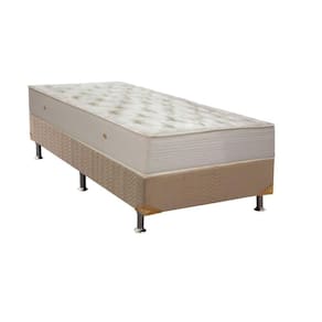 Conjunto Box Solteiro: Colchão Molas Ortobom Hotelaria Nanolastic Orthotel Superluxo + Base CRC Suede Clean(88x188)