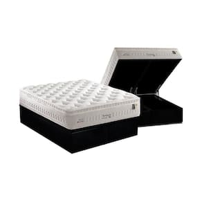 Conjunto Box Baú Queen: Colchão Molas Anjos MasterPocket Ensacadas Impressione + Base CRC Suede Black(158x198)