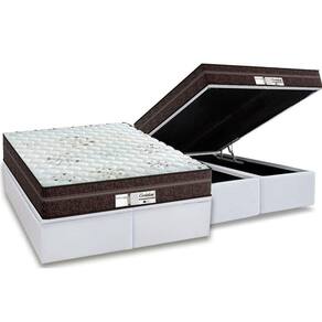 Conjunto Box Baú Queen: Colchão Molas Probel MasterPocket Ensacadas ProDormir Evolution + Base CRC Courano White(158x198)