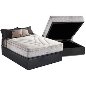 Conjunto Box Baú Casal: Colchão Molas Herval Maxspring American + Base CRC Suede Gray(138x188)