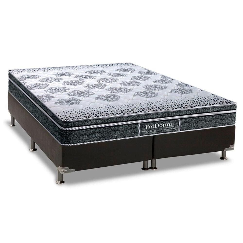 Conjunto Box Queen: Colchão Molas Probel MasterPocket Ensacadas ProDormir Springs + Base CRC Courano Black(158x198)