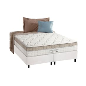 Conjunto Box Queen: Colchão Molas Anjos Superlastic King Best + Base CRC Courano White(158x198)