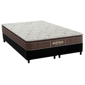 Cama Box Queen: Colchão Ortopédico Probel Guarda Costas Extra Firme + Base CRC Suede Black(158x198)