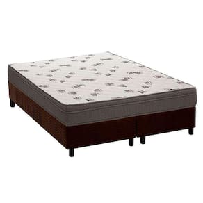 Cama Box Queen: Colchão Espuma D45 Ortobom Light Saúde Ortopilow + Base CRC Suede Brown(158x198)