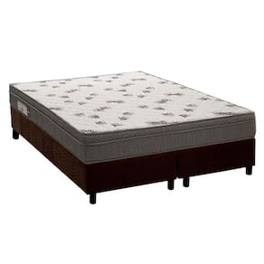 Cama Box Queen: Colchão Espuma D45 Ortobom Light Saúde Ortopilow + Base CRC Suede Brown(158x198)
