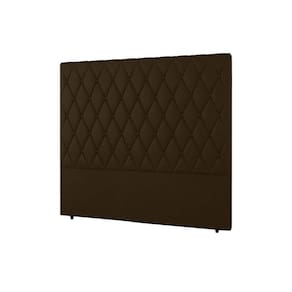 Cabeceira Cama Box Estofada Solteiro Solteiro Camponesa Plus Veludo Cacau - Simbal
