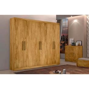Guarda Roupa Casal 6 Portas e 4 Gavetas Zeus Rovere - Bianchi