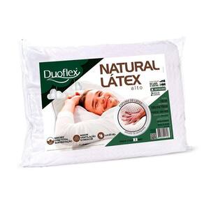 Travesseiro Látex Natural Alto LN1100 c/ Capa Percal 200 Fios p/Fronha (50x70) - Duoflex