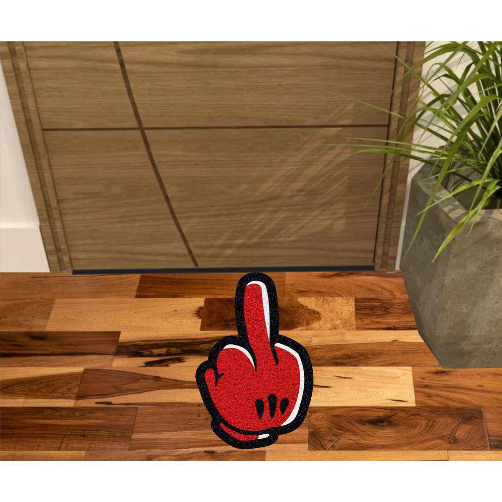 Tapete Dedo Do Meio No Formato Divertido.