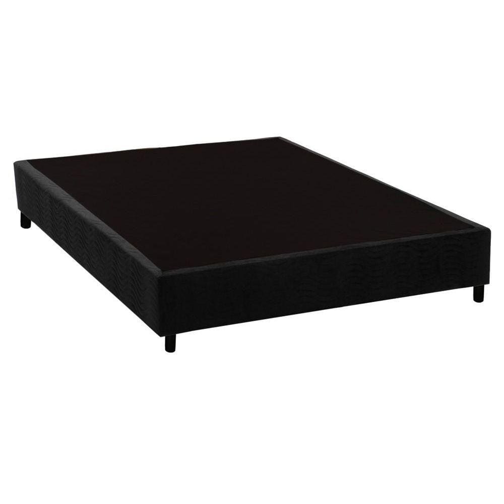 Cama Box Base Casal Universal Suede Black (138x188x20) - Costa Rica