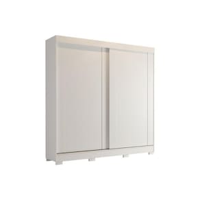 Guarda Roupa 2 Portas  de Correr e 3 Gavetas c/ Pés Ilhéus Branco - Panan