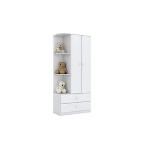 Guarda Roupa 2 Portas e 2 Gavetas Labirinto Branco - Henn