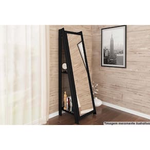 Multiuso Quarto Juvenil Espelho RT 3083 Preto - Movelbento