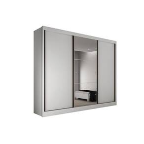 Guarda Roupa Casal 3 Portas de Correr e 6 Gavetas c/ 1 Espelho Sonetto/Toulon Plus Branco - Novo Horizonte