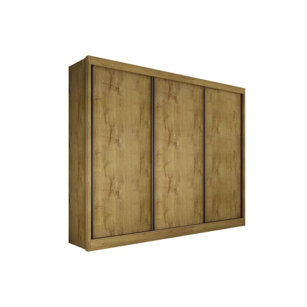 Guarda Roupa Casal 3 Portas de Correr e 6 Gavetas Diamond Plus Freijo Cumaru - Novo Horizonte