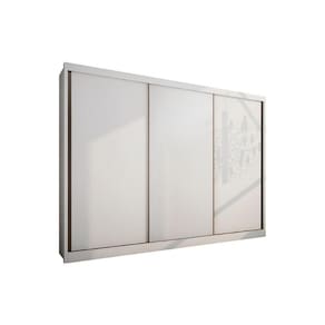 Guarda Roupas 3 Portas de Correr e 4 Gavetas Diamond Plus Branco - Novo Horizonte