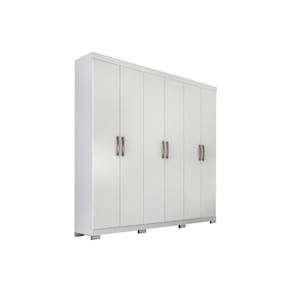 Guarda Roupa 6 Portas e 3 Gavetas Clara Flex Branco - Panan