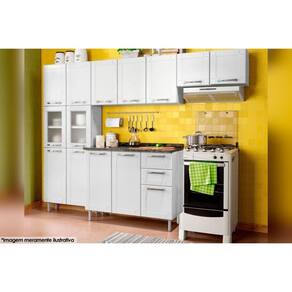 Kit de Cozinha Modulada 4 Peças Múltipla (2 Armários + 1 Balcão + 1 Paneleiro) C4P81 Branco - Bertolini