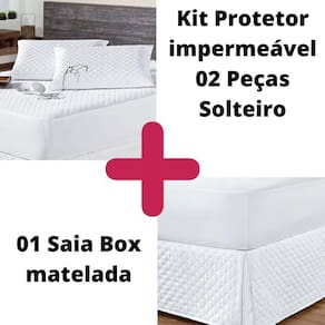 Kit Protetor Colchão Solteiro + 1 Capa Travesseiro