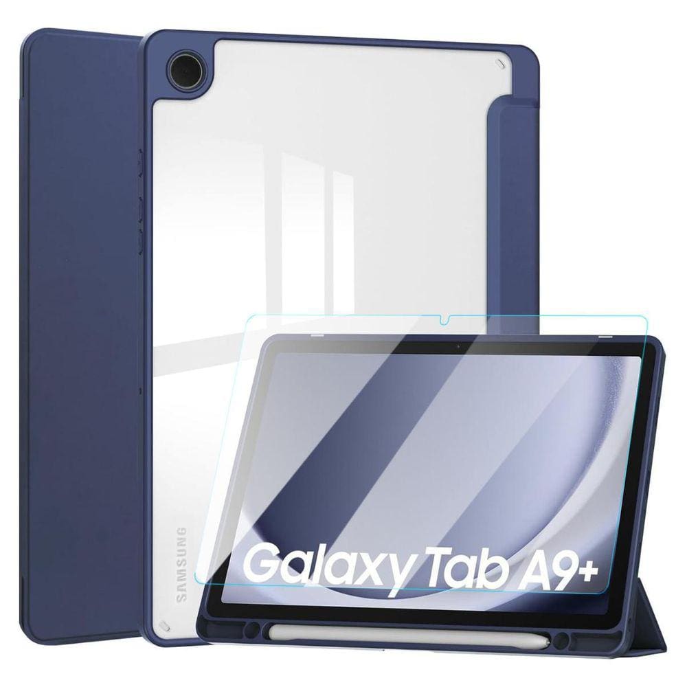 Kit Capinha Slot + Vidro Para Tab Samsung A9+ 11 X210 X216