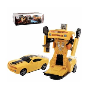 Carrinho Camaro Vira Robô: Luz, Som E Movimento Divertido.