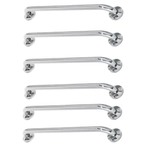 Alça De Apoio 60cm Kit 6 Unidades Suporte Segurança Idoso Corrimao Parede Banheiro