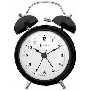 Relogio Despertador Retrô Herweg Analógico Preto 2707
