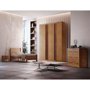 Guarda Roupa Solteiro 100% MDF 2 Gavetas - Chicago-Imbuia - Móveis Rufato
