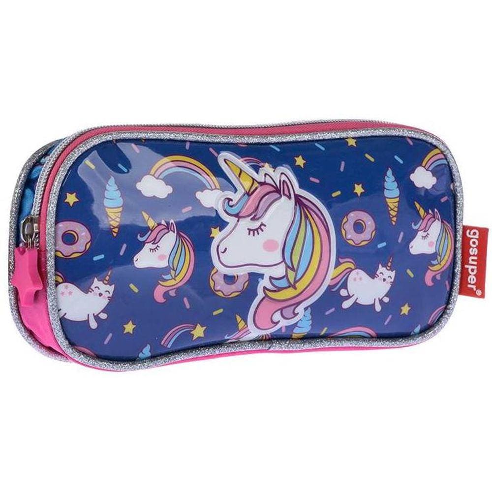 Estojo Unicórnio Azul