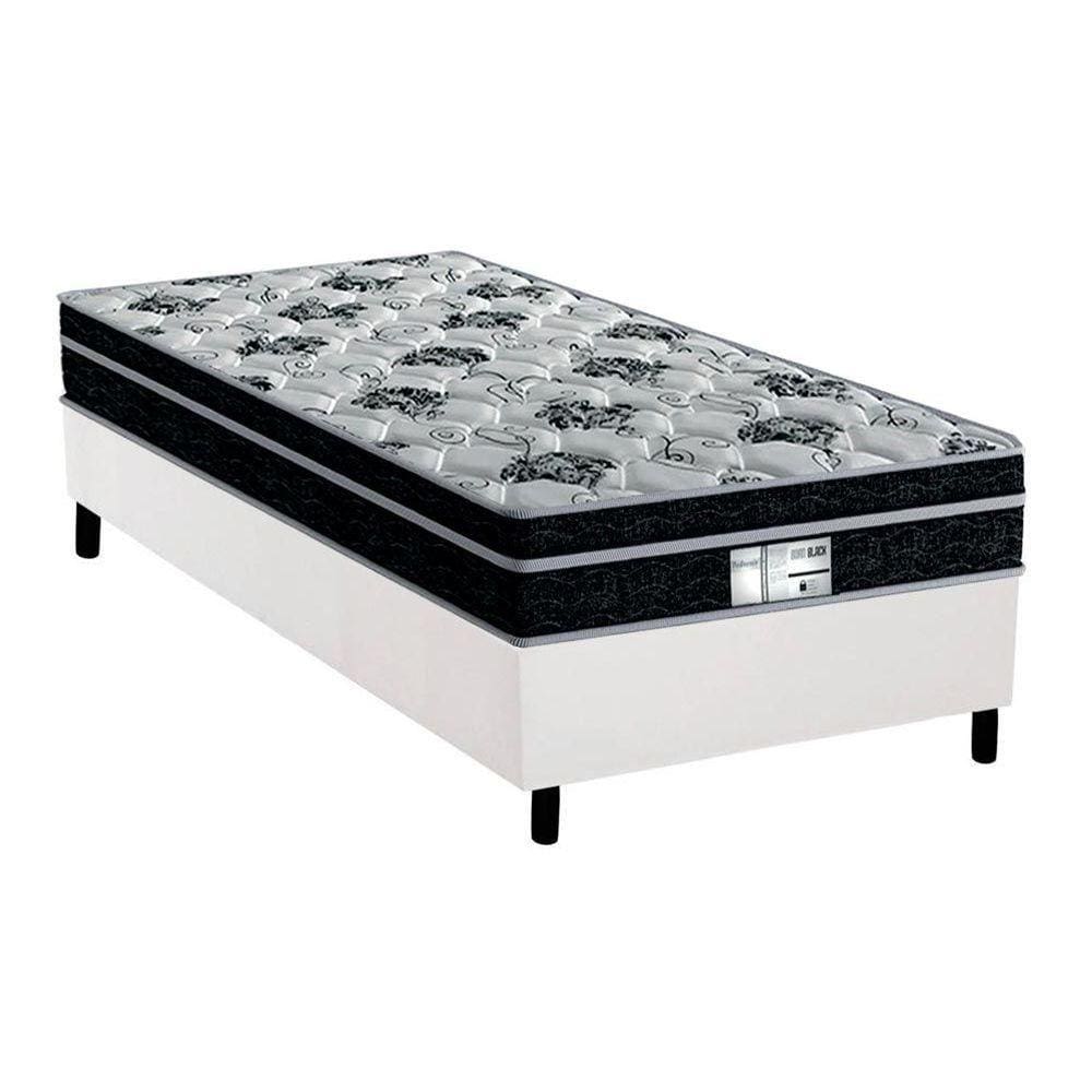Conjunto Box Solteiro: Colchão Molas Probel Prolastic Born + Base CRC Courano White(88x188)