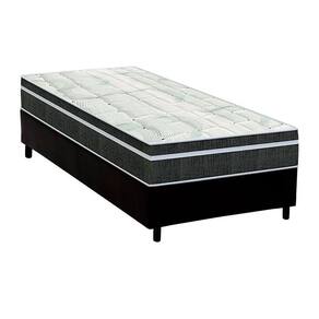Conjunto Box Solteiro: Colchão Molas Orthoflex Bonnel Venezia + Base CRC Courano Black(88x188)