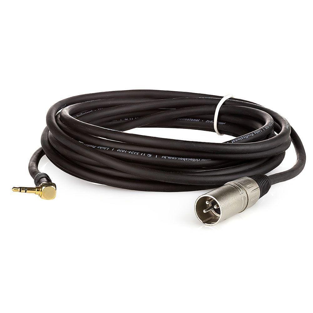 Cabo Profissional Xlr Macho Para P2 90 Graus Estereo - 10 Metros