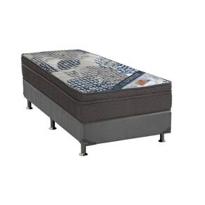 Conjunto Box Solteiro: Colchão Molas Ortobom SuperPocket ISO Firme + Base CRC Suede Gray(78x188)