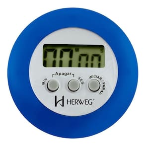 Cronômetro Digital Progressivo Regressivo Azul Timer Herweg 3308