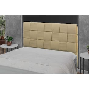Cabeceira Cama Box Estofada King Ravena Plus King 195 Creme - Simbal